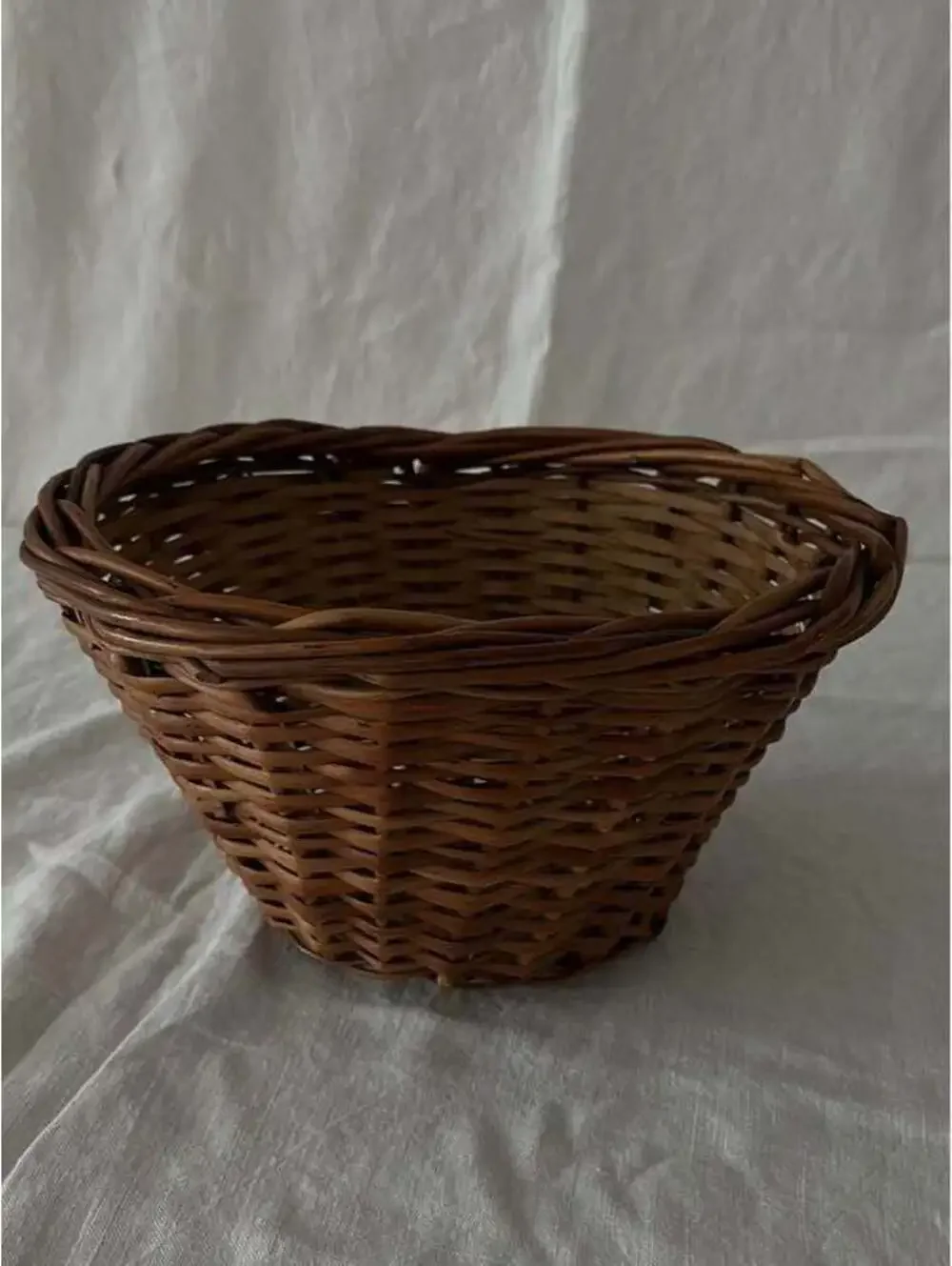 Vintage handmade wicker basket